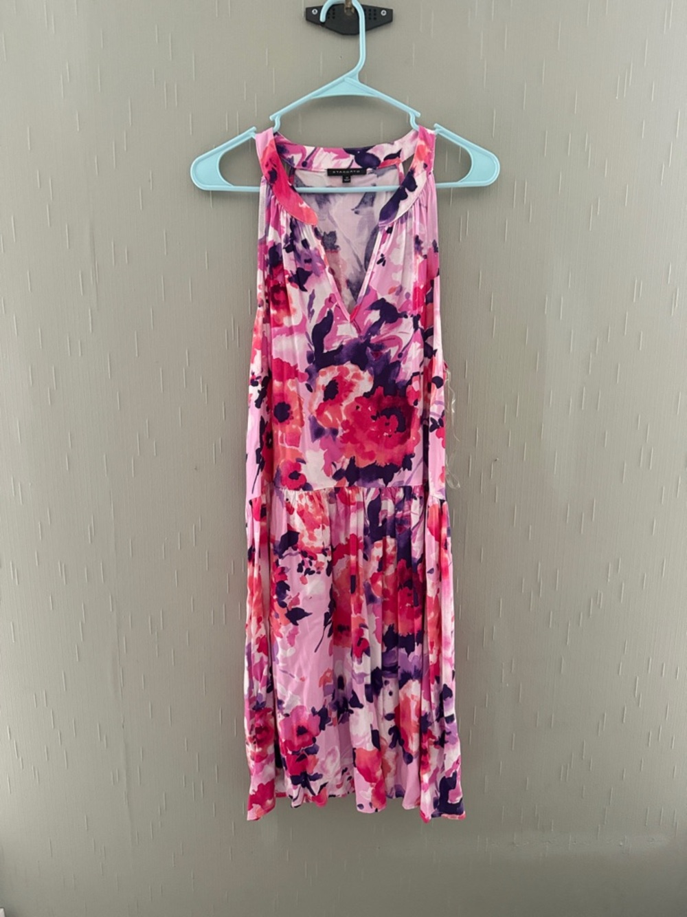 Staccato Pink Purple & Coral Floral V-Neck Blouse